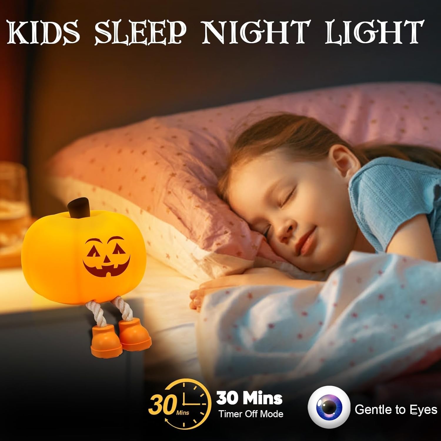Pumpkin Night Light for Kids