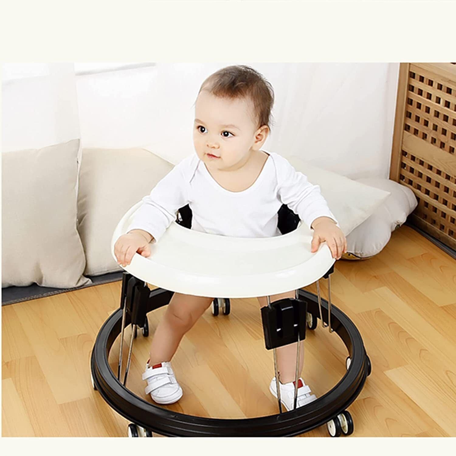 Safe Portable Baby Walker First Step - Adjustable, Foldable & Comfortable